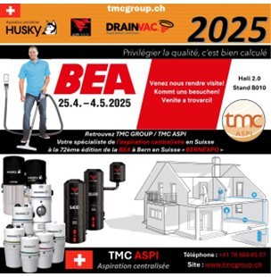 L'aspiration centralisée à la 72ème édition de la BEA à BERN en Suisse