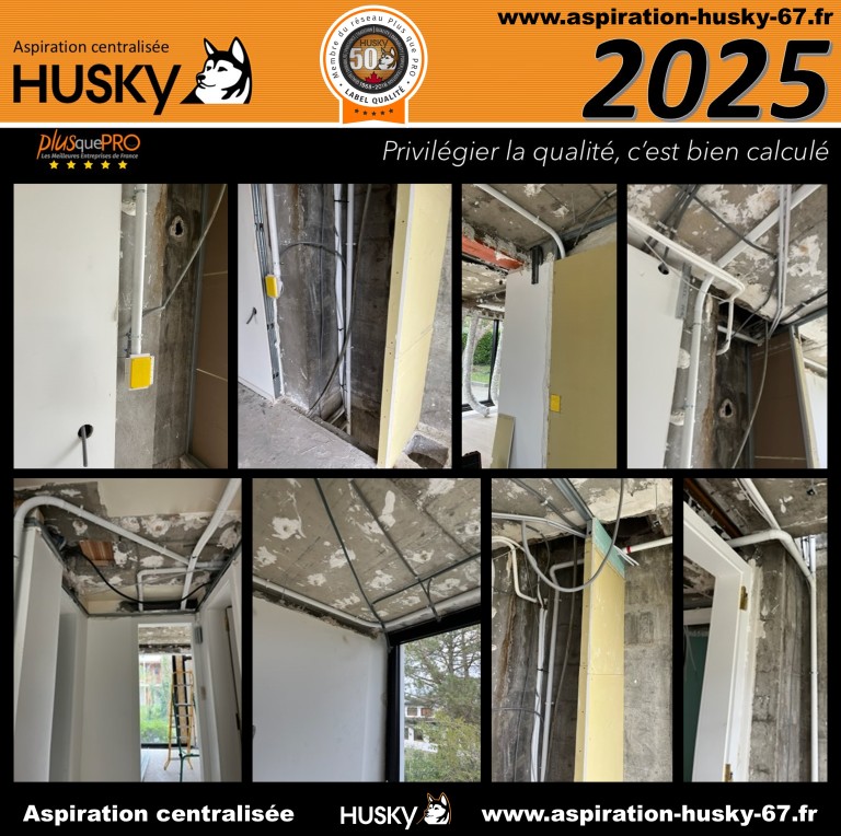 Installation d’une aspiration centralisée Husky avec flexible rétractable à Strasbourg – Quartier de La Robertsau