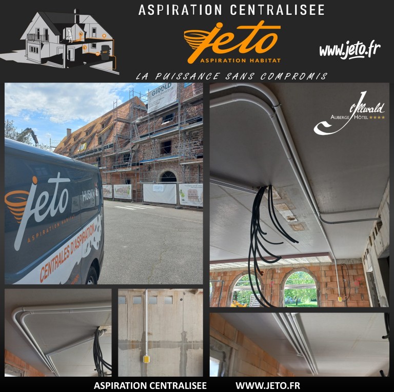 Installation d’une aspiration centralisée avec flexible rétractable dans un hôtel en Alsace